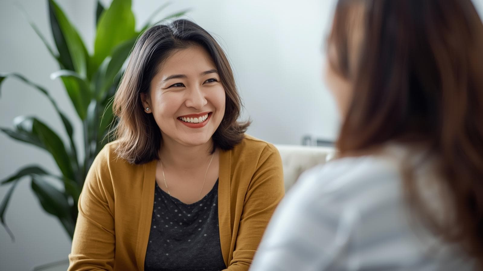 Mental health professional in consultation